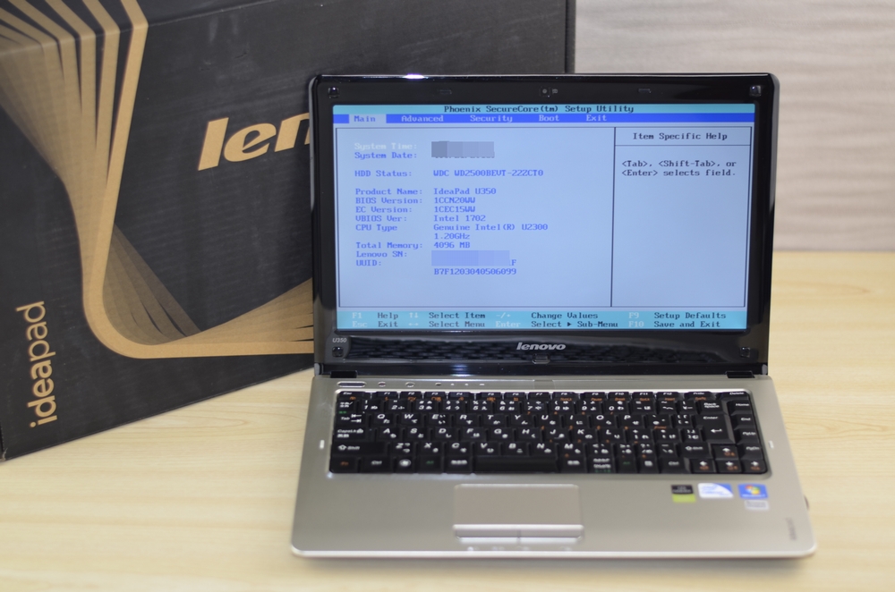 壊れたノートパソコン買取りました！lenovo IdeaPad U350 29633XJ Win7