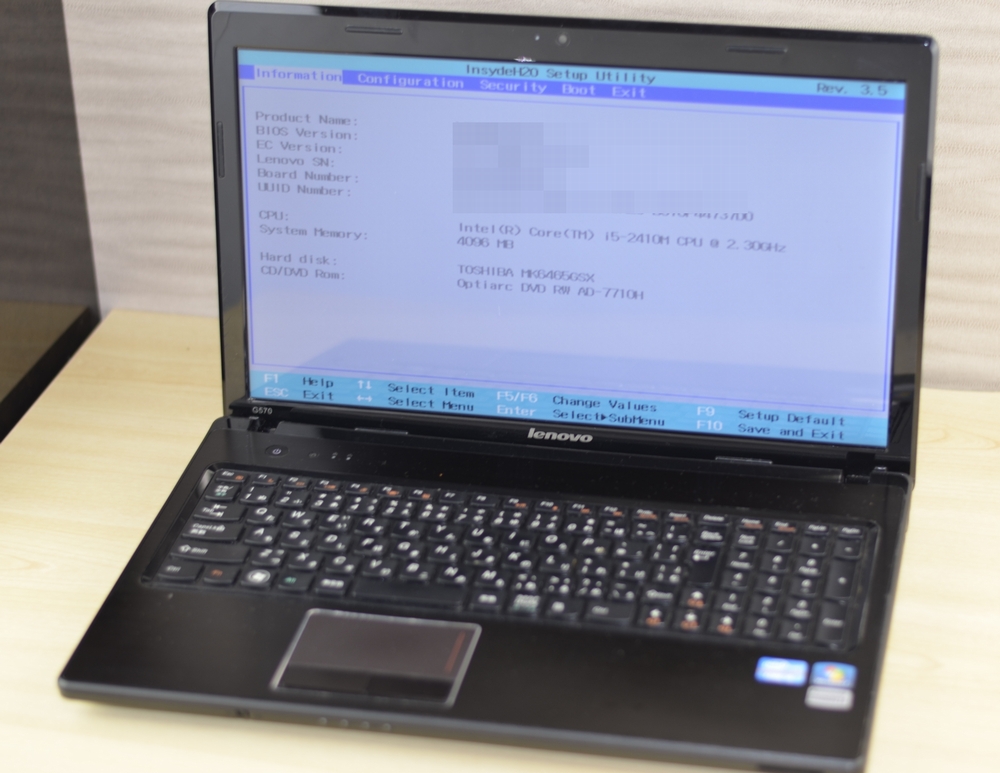 ノートパソコン買取りました！lenovo G570 Win7 Core i5 4GB